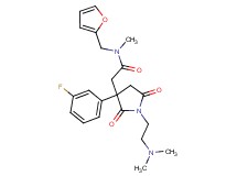 2-[1-[2-(dimethylamino)ethyl]-3-(3-fluorophenyl)-2,5-dioxo-3-pyrrolidinyl]-N-(2-furylmethyl)-N-methylacetamide