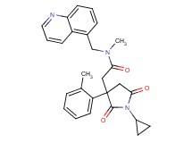 2-[1-cyclopropyl-3-(2-methylphenyl)-2,5-dioxo-3-pyrrolidinyl]-N-methyl-N-(5-quinolinylmethyl)acetamide