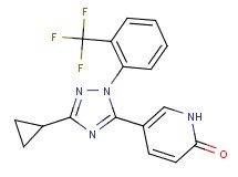 5-{3-cyclopropyl-1-[2-(trifluoromethyl)phenyl]-1H-1,2,4-triazol-5-yl}pyridin-2(1H)-one