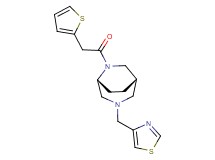 (1S*,5R*)-3-(1,3-thiazol-4-ylmethyl)-6-(2-thienylacetyl)-3,6-diazabicyclo[3.2.2]nonane