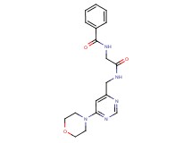 N-[2-({[6-(4-morpholinyl)-4-pyrimidinyl]methyl}amino)-2-oxoethyl]benzamide