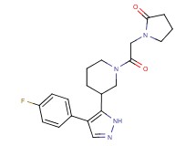 1-(2-{3-[4-(4-fluorophenyl)-1H-pyrazol-5-yl]piperidin-1-yl}-2-oxoethyl)pyrrolidin-2-one