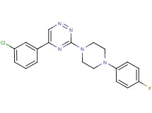 5-(3-chlorophenyl)-3-[4-(4-fluorophenyl)-1-piperazinyl]-1,2,4-triazine