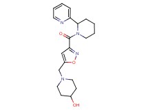 1-({3-[(2-pyridin-2-ylpiperidin-1-yl)carbonyl]isoxazol-5-yl}methyl)piperidin-4-ol