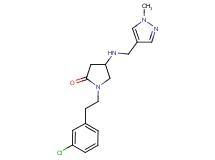 1-[2-(3-chlorophenyl)ethyl]-4-{[(1-methyl-1H-pyrazol-4-yl)methyl]amino}-2-pyrrolidinone