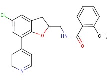 N-{[5-chloro-7-(4-pyridinyl)-2,3-dihydro-1-benzofuran-2-yl]methyl}-2-methylbenzamide