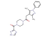 1-[(3,5-dimethyl-1-phenyl-1H-pyrazol-4-yl)acetyl]-4-(1H-1,2,4-triazol-3-ylcarbonyl)piperazine