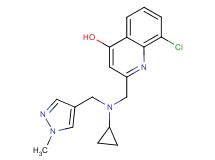 8-chloro-2-({cyclopropyl[(1-methyl-1H-pyrazol-4-yl)methyl]amino}methyl)quinolin-4-ol