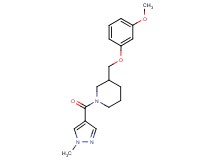 3-[(3-methoxyphenoxy)methyl]-1-[(1-methyl-1H-pyrazol-4-yl)carbonyl]piperidine