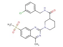 N-(3-chlorobenzyl)-1-[4-methyl-7-(methylsulfonyl)-2-quinazolinyl]-3-piperidinecarboxamide