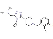 ({4-cyclopropyl-5-[1-(3-fluoro-2-methylbenzyl)piperidin-4-yl]-4H-1,2,4-triazol-3-yl}methyl)dimethylamine