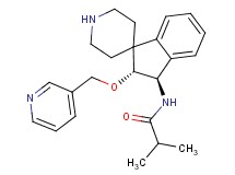 2-methyl-N-[(2R*,3R*)-2-(3-pyridinylmethoxy)-2,3-dihydrospiro[indene-1,4'-piperidin]-3-yl]propanamide