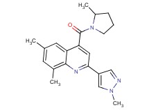 6,8-dimethyl-2-(1-methyl-1H-pyrazol-4-yl)-4-[(2-methylpyrrolidin-1-yl)carbonyl]quinoline