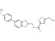 5-ethyl-N-({5-[4-(methylthio)phenyl]-2,3-dihydro-1-benzofuran-2-yl}methyl)-3-isoxazolecarboxamide