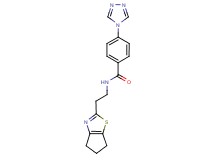 N-[2-(5,6-dihydro-4H-cyclopenta[d][1,3]thiazol-2-yl)ethyl]-4-(4H-1,2,4-triazol-4-yl)benzamide