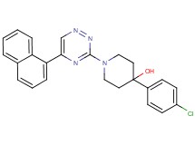 4-(4-chlorophenyl)-1-[5-(1-naphthyl)-1,2,4-triazin-3-yl]-4-piperidinol
