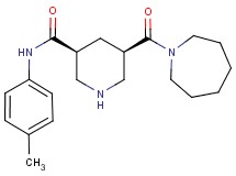 (3S*,5R*)-5-(azepan-1-ylcarbonyl)-N-(4-methylphenyl)piperidine-3-carboxamide