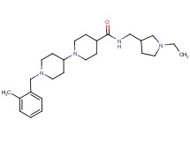 N-[(1-ethyl-3-pyrrolidinyl)methyl]-1'-(2-methylbenzyl)-1,4'-bipiperidine-4-carboxamide