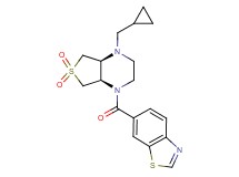(4aS*,7aR*)-1-(1,3-benzothiazol-6-ylcarbonyl)-4-(cyclopropylmethyl)octahydrothieno[3,4-b]pyrazine 6,6-dioxide