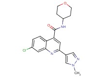 7-chloro-2-(1-methyl-1H-pyrazol-4-yl)-N-(tetrahydro-2H-pyran-4-yl)-4-quinolinecarboxamide