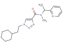 1-(2-cyclohexylethyl)-N-methyl-N-[1-(2-pyridinyl)ethyl]-1H-1,2,3-triazole-4-carboxamide