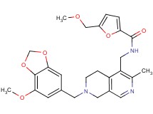 N-({7-[(7-methoxy-1,3-benzodioxol-5-yl)methyl]-3-methyl-5,6,7,8-tetrahydro-2,7-naphthyridin-4-yl}methyl)-5-(methoxymethyl)-2-furamide