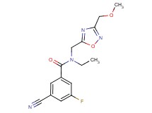 3-cyano-N-ethyl-5-fluoro-N-{[3-(methoxymethyl)-1,2,4-oxadiazol-5-yl]methyl}benzamide
