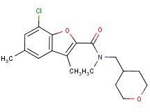 7-chloro-N,3,5-trimethyl-N-(tetrahydro-2H-pyran-4-ylmethyl)-1-benzofuran-2-carboxamide