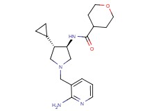 N-{rel-(3R,4S)-1-[(2-amino-3-pyridinyl)methyl]-4-cyclopropyl-3-pyrrolidinyl}tetrahydro-2H-pyran-4-carboxamide dihydrochloride