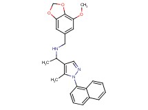 N-[(7-methoxy-1,3-benzodioxol-5-yl)methyl]-1-[5-methyl-1-(1-naphthyl)-1H-pyrazol-4-yl]ethanamine