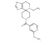 5-ethyl-1'-(2-methoxyisonicotinoyl)-1,5,6,7-tetrahydrospiro[imidazo[4,5-c]pyridine-4,4'-piperidine]
