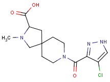 8-[(4-chloro-1H-pyrazol-3-yl)carbonyl]-2-methyl-2,8-diazaspiro[4.5]decane-3-carboxylic acid