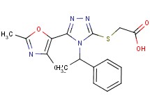 {[5-(2,4-dimethyl-1,3-oxazol-5-yl)-4-(1-phenylethyl)-4H-1,2,4-triazol-3-yl]thio}acetic acid