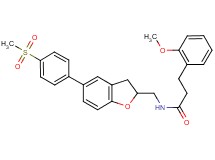 3-(2-methoxyphenyl)-N-({5-[4-(methylsulfonyl)phenyl]-2,3-dihydro-1-benzofuran-2-yl}methyl)propanamide