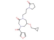 6-(cyclopropylmethoxy)-4-(3-furoyl)-1-[3-(2-oxo-1-pyrrolidinyl)propyl]-1,4-diazepan-2-one