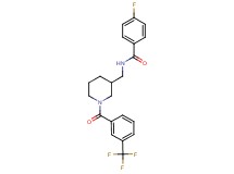 4-fluoro-N-({1-[3-(trifluoromethyl)benzoyl]-3-piperidinyl}methyl)benzamide