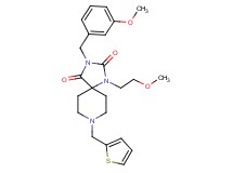 3-(3-methoxybenzyl)-1-(2-methoxyethyl)-8-(2-thienylmethyl)-1,3,8-triazaspiro[4.5]decane-2,4-dione