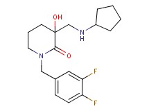 3-[(cyclopentylamino)methyl]-1-(3,4-difluorobenzyl)-3-hydroxy-2-piperidinone