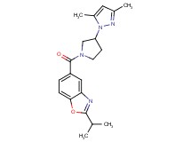 5-{[3-(3,5-dimethyl-1H-pyrazol-1-yl)pyrrolidin-1-yl]carbonyl}-2-isopropyl-1,3-benzoxazole
