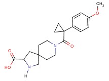 8-{[1-(4-methoxyphenyl)cyclopropyl]carbonyl}-2,8-diazaspiro[4.5]decane-3-carboxylic acid