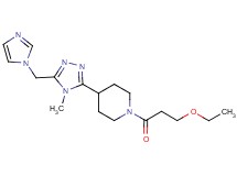 1-(3-ethoxypropanoyl)-4-[5-(1H-imidazol-1-ylmethyl)-4-methyl-4H-1,2,4-triazol-3-yl]piperidine