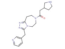 3-(pyridin-3-ylmethyl)-7-(pyrrolidin-3-ylacetyl)-6,7,8,9-tetrahydro-5H-[1,2,4]triazolo[4,3-d][1,4]diazepine