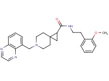 N-[2-(2-methoxyphenyl)ethyl]-6-(5-quinoxalinylmethyl)-6-azaspiro[2.5]octane-1-carboxamide