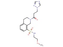 N-(2-methoxyethyl)-2-[3-(1H-1,2,4-triazol-1-yl)propanoyl]-1,2,3,4-tetrahydroisoquinoline-8-sulfonamide
