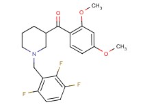 (2,4-dimethoxyphenyl)[1-(2,3,6-trifluorobenzyl)-3-piperidinyl]methanone
