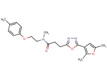 3-[5-(2,5-dimethyl-3-furyl)-1,3,4-oxadiazol-2-yl]-N-methyl-N-[2-(4-methylphenoxy)ethyl]propanamide