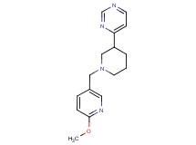 4-{1-[(6-methoxypyridin-3-yl)methyl]piperidin-3-yl}pyrimidine