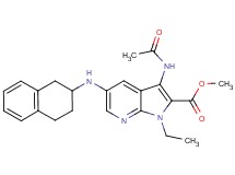 methyl 3-(acetylamino)-1-ethyl-5-(1,2,3,4-tetrahydro-2-naphthalenylamino)-1H-pyrrolo[2,3-b]pyridine-2-carboxylate
