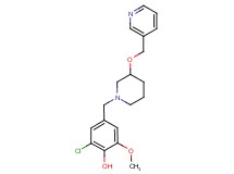 2-chloro-6-methoxy-4-{[3-(3-pyridinylmethoxy)-1-piperidinyl]methyl}phenol