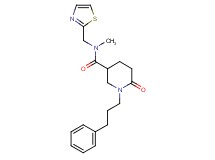 N-methyl-6-oxo-1-(3-phenylpropyl)-N-(1,3-thiazol-2-ylmethyl)-3-piperidinecarboxamide